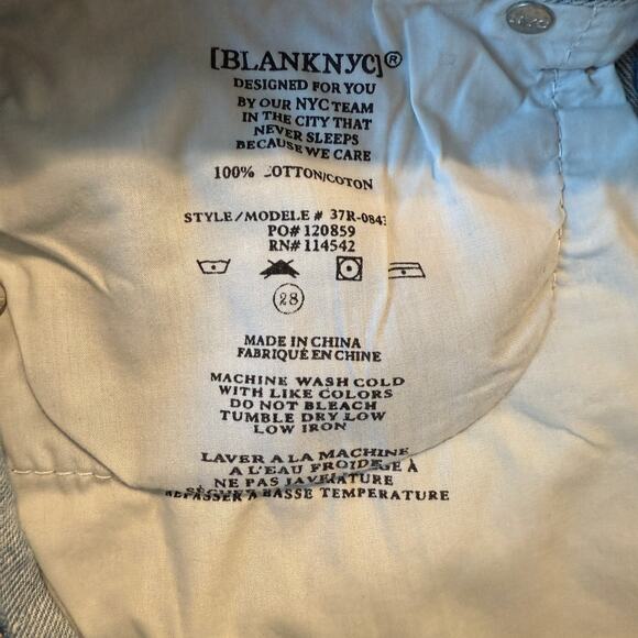 Women's Blank NYC Denim Blue Jean Patchwork Midi Skirt Size 28 NEW - Picture 6 of 10